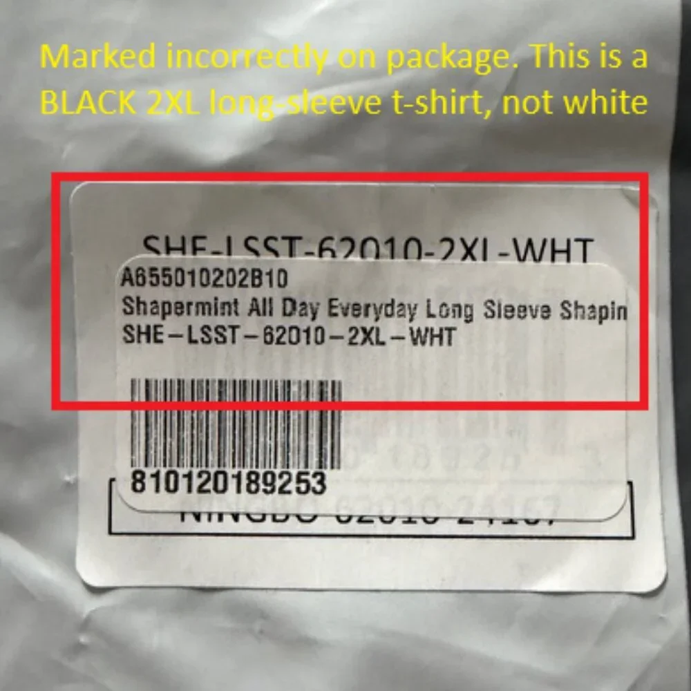 NWT- Shapermint Essentials Long Sleeve Shaping T-shirt. Size 2XL. - Picture 7 of 7